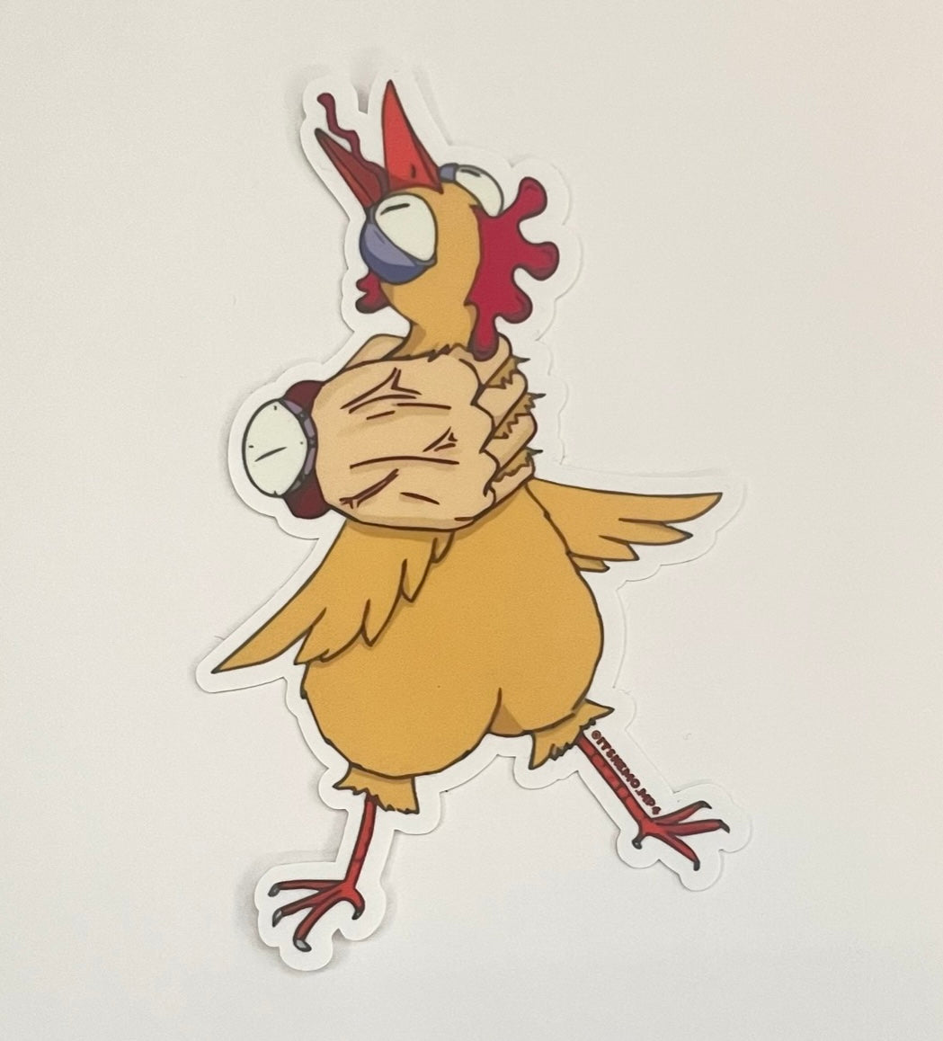 CHOKING THE CHICKEN Sticker